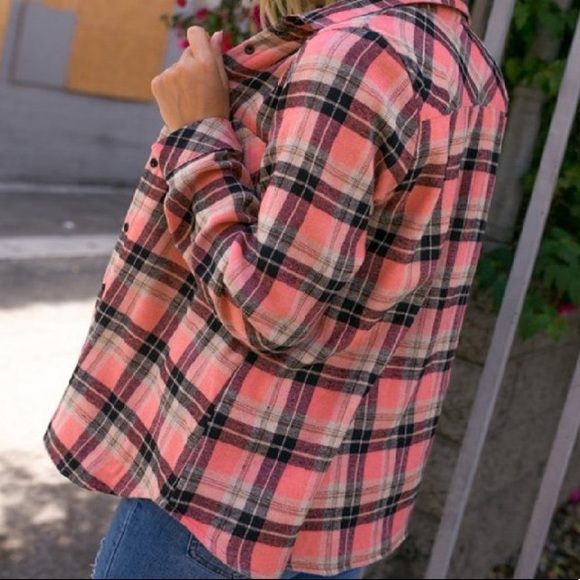 Plaid Flannel Shacket - Picture 3 of 6